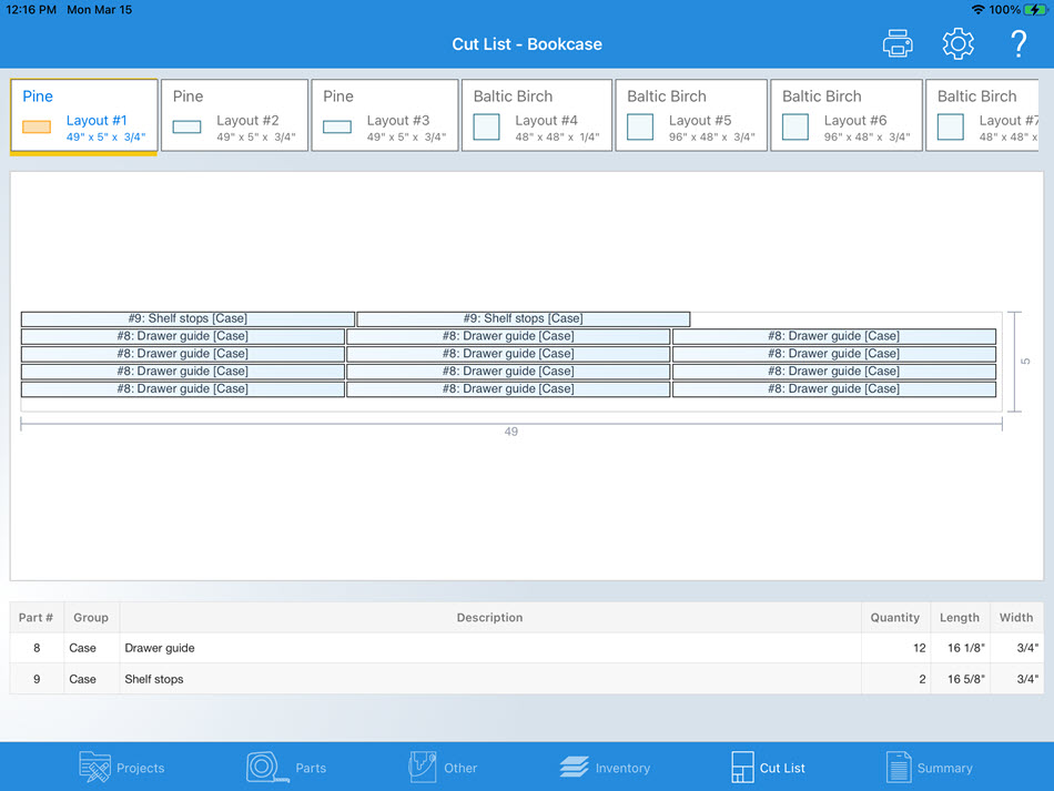 Offcuts Plywood and Lumber CutList Calculator